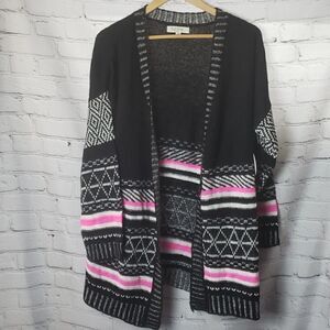 NWT Full Circle Black and Pink Jacket